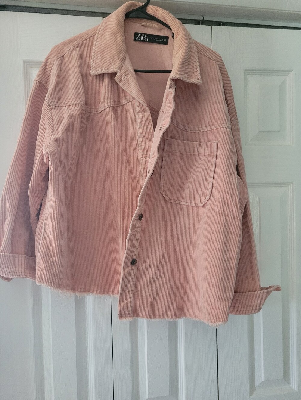 Zara Women’s Peachy Pink Corduroy Shacket